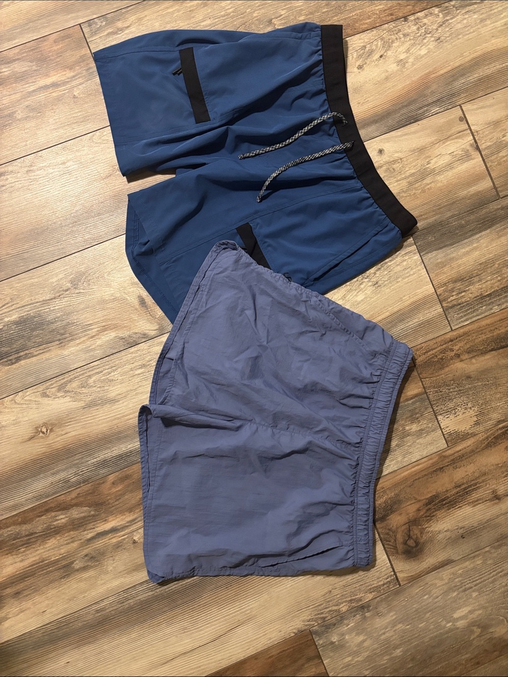 Lightweight Navy Blue Athletic Shorts Duo